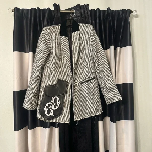 🚫SOLD🚫DYLANLEX DYLAN LEX BLAZER HOUNDSTOOTH M - Picture 6 of 11